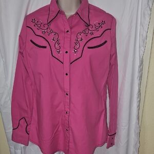 Wrangler Pink Embroidered Blouse
